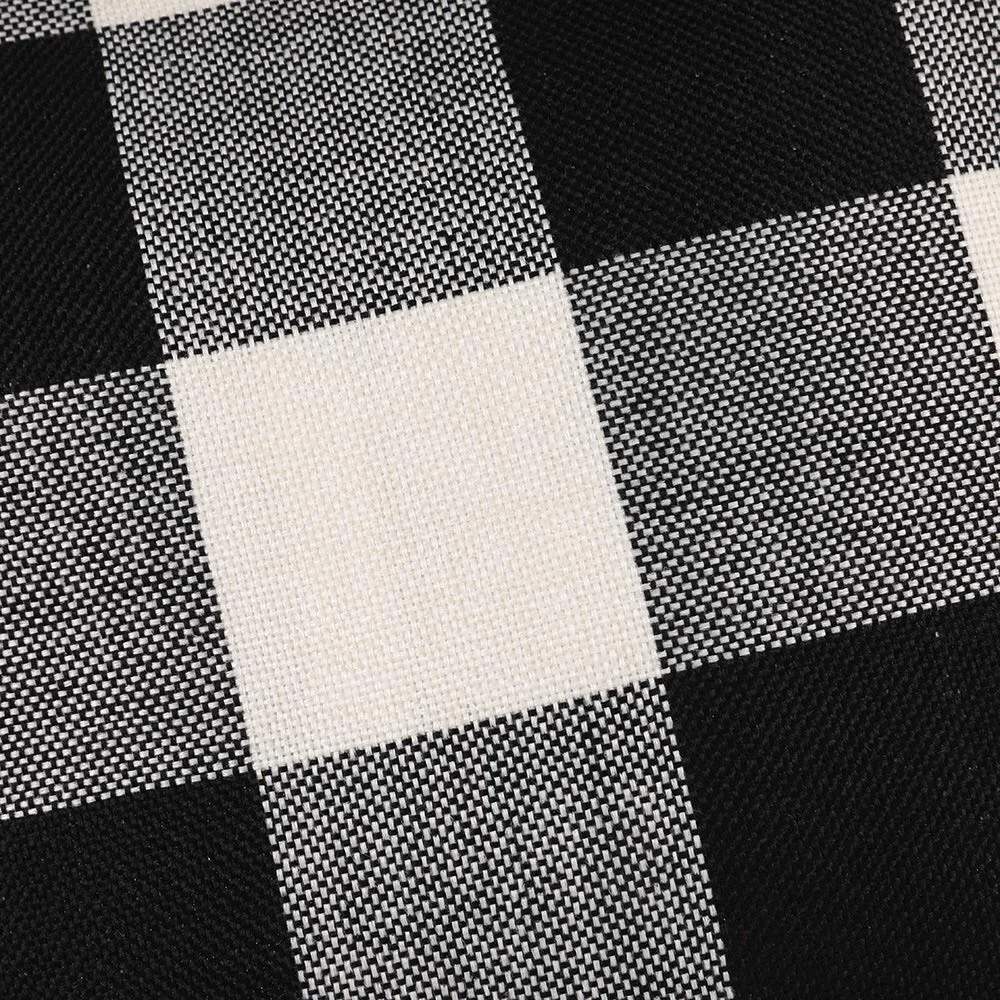 2 Retro Cotton | Linen Farmhouse Decorative Buffalo Check Plaid Throw Covers